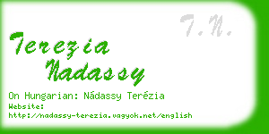 terezia nadassy business card