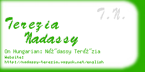 terezia nadassy business card